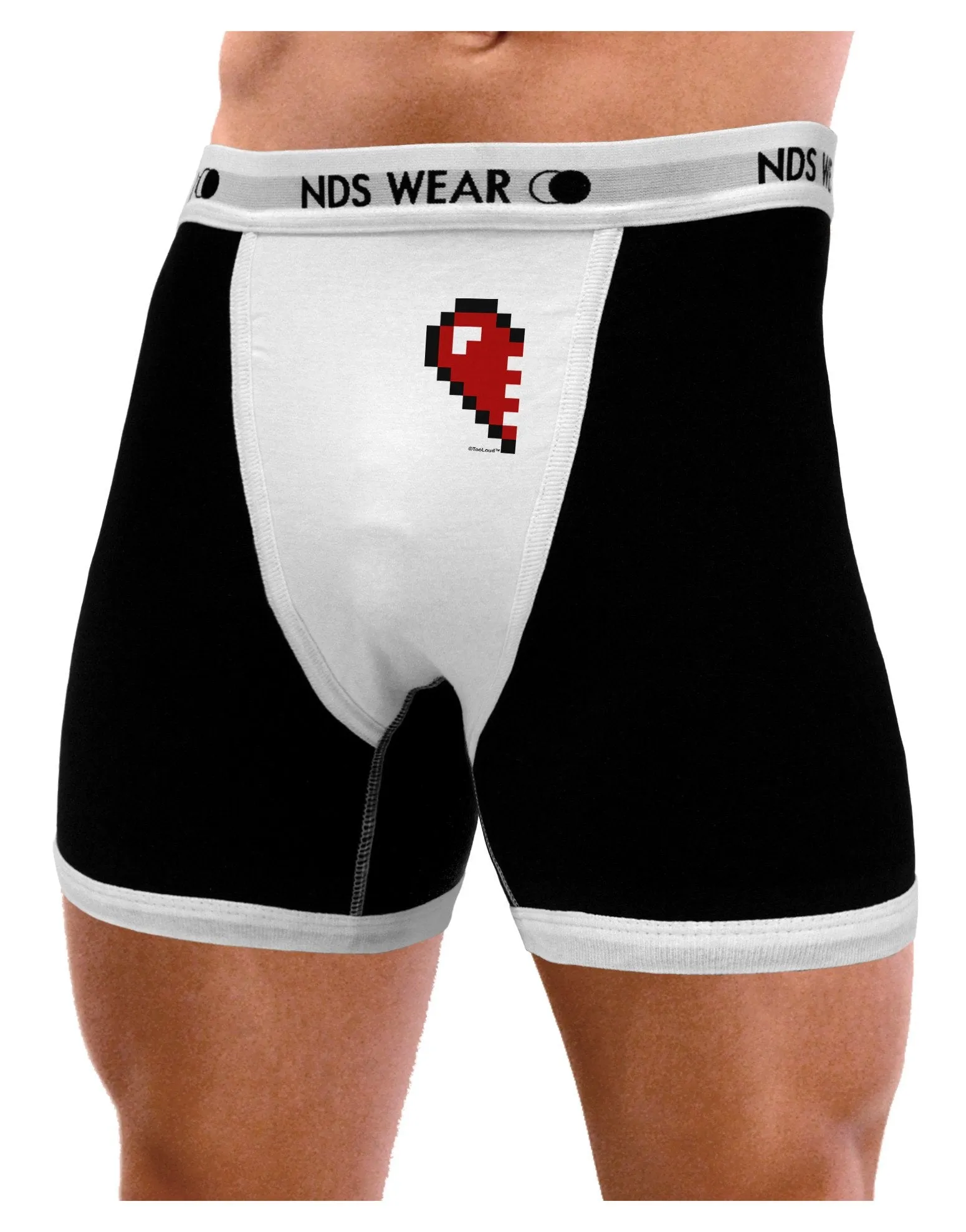 Couples Pixel Heart Design - Left Mens Boxer Brief Underwear by TooLoud