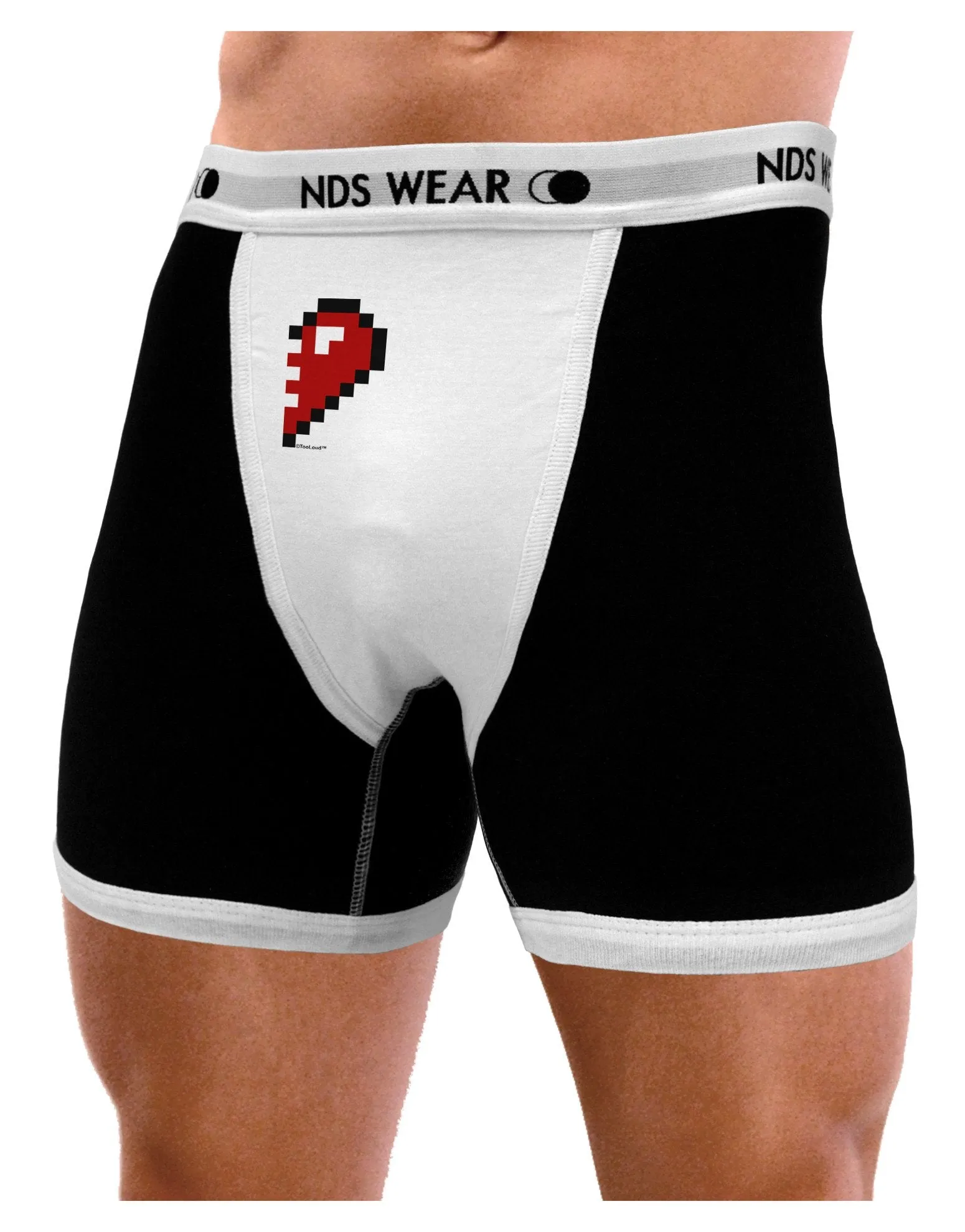 Couples Pixel Heart Design - Right Mens Boxer Brief Underwear by TooLoud