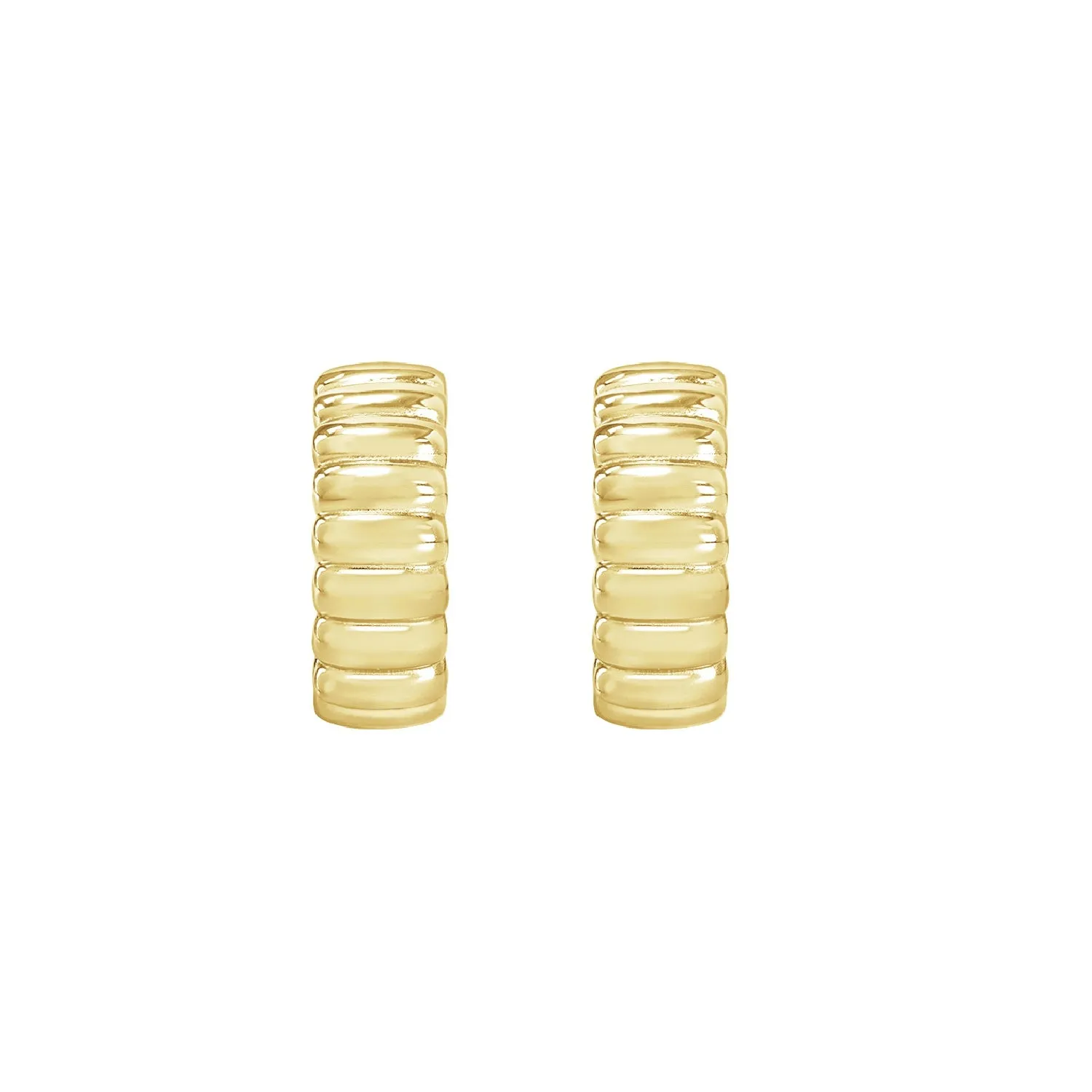 Croissant Dome Hoop Earrings