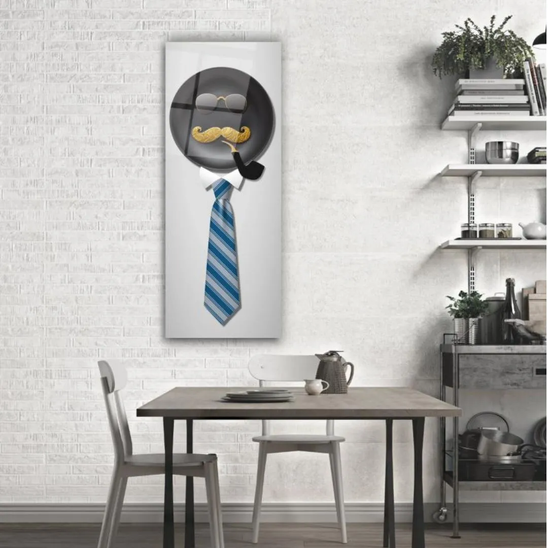 Dapper Gentleman Glass Wall Art