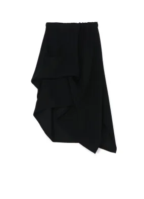 DOUBLE SATIN IRREGULAR HEM SKIRT