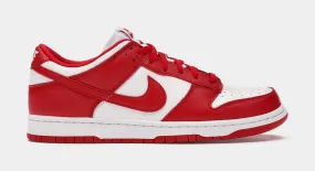 Dunk Low White and University Red Mens Lifestyle Shoes (White/University Red)