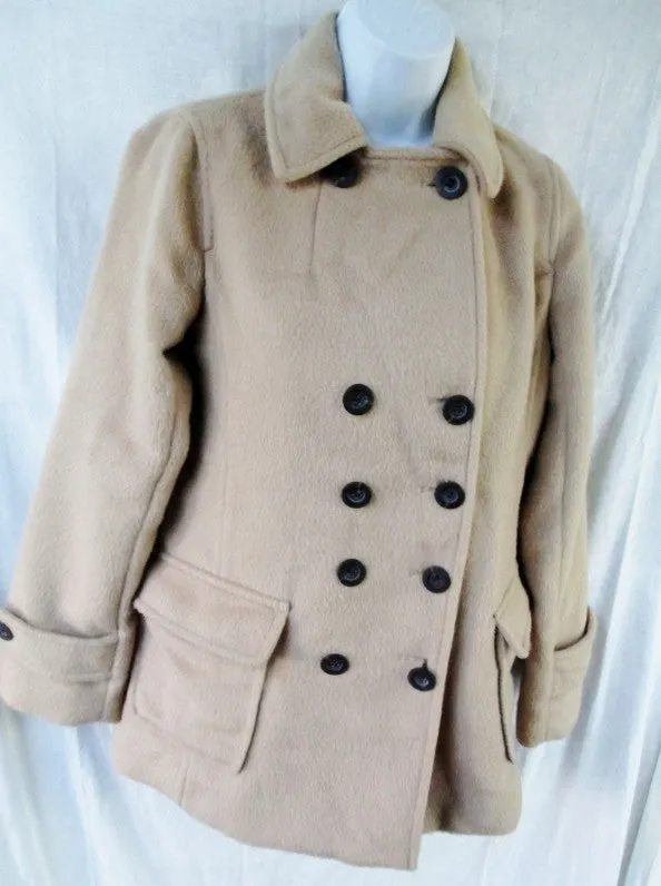 E Hyphen World Gallery Wool jacket coat Peacoat CHESTNUT BROWN S