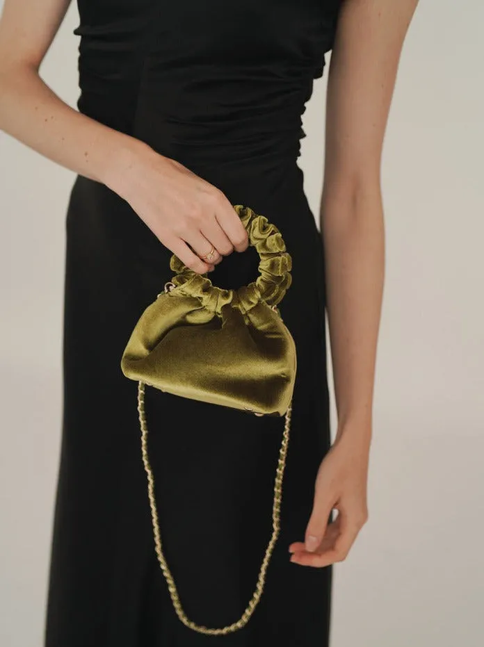 Emerald Velvet Cloud Bag