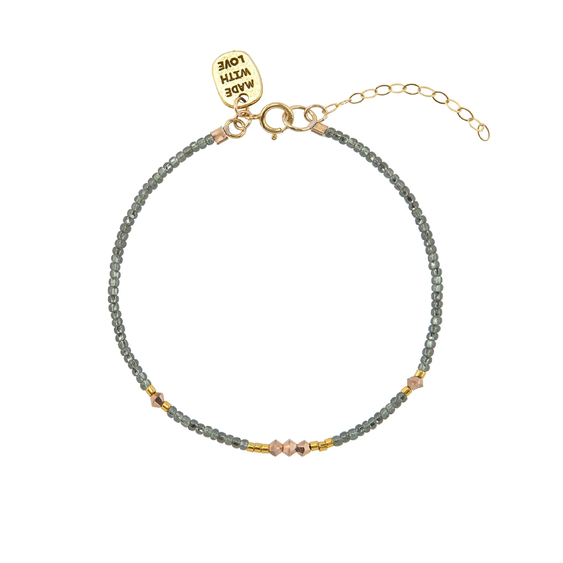 Endito Crystal Bracelet - SHINY GRAPHITE/GOLD