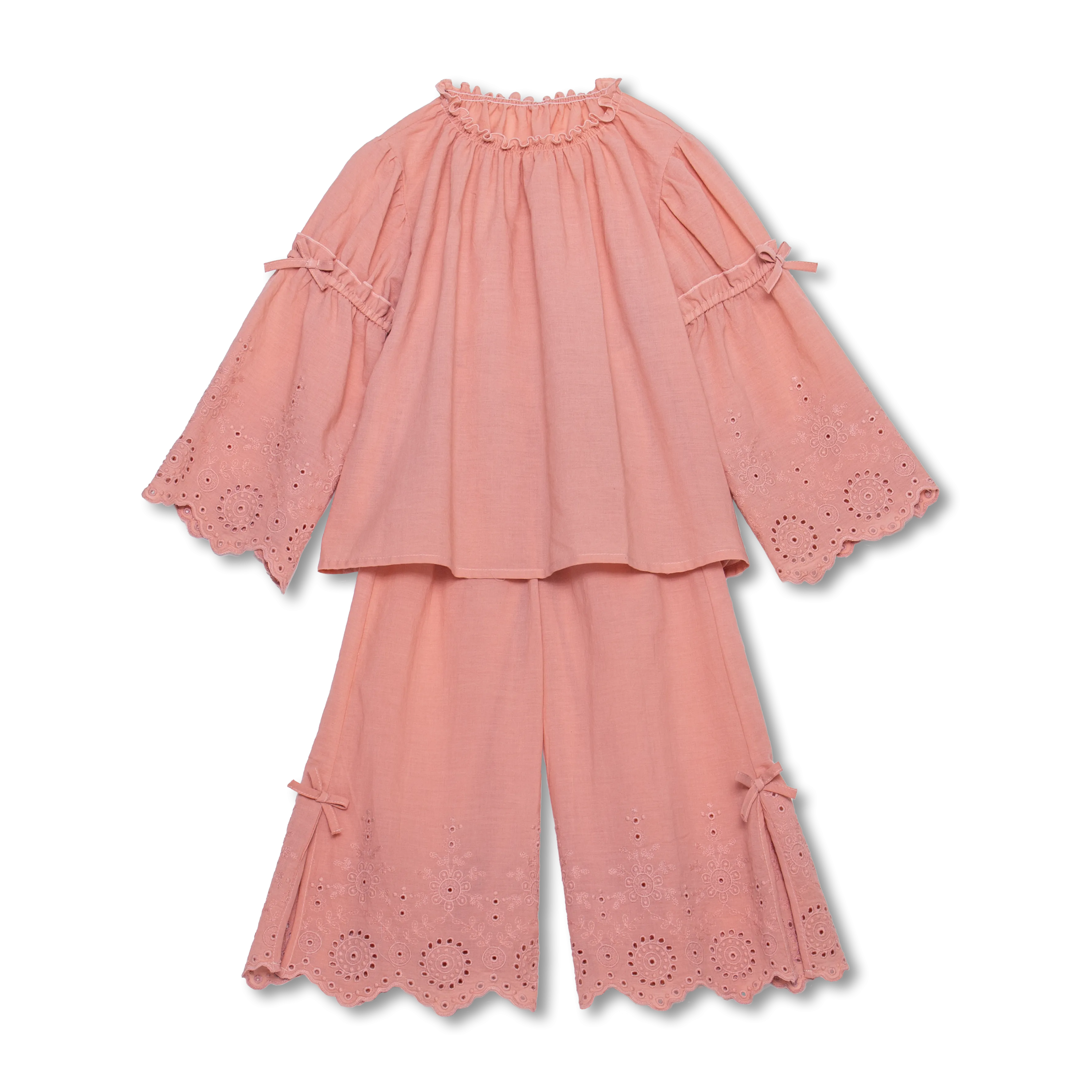 ESTHER - GIRLS PYJAMA SET IN DUSTY ROSE