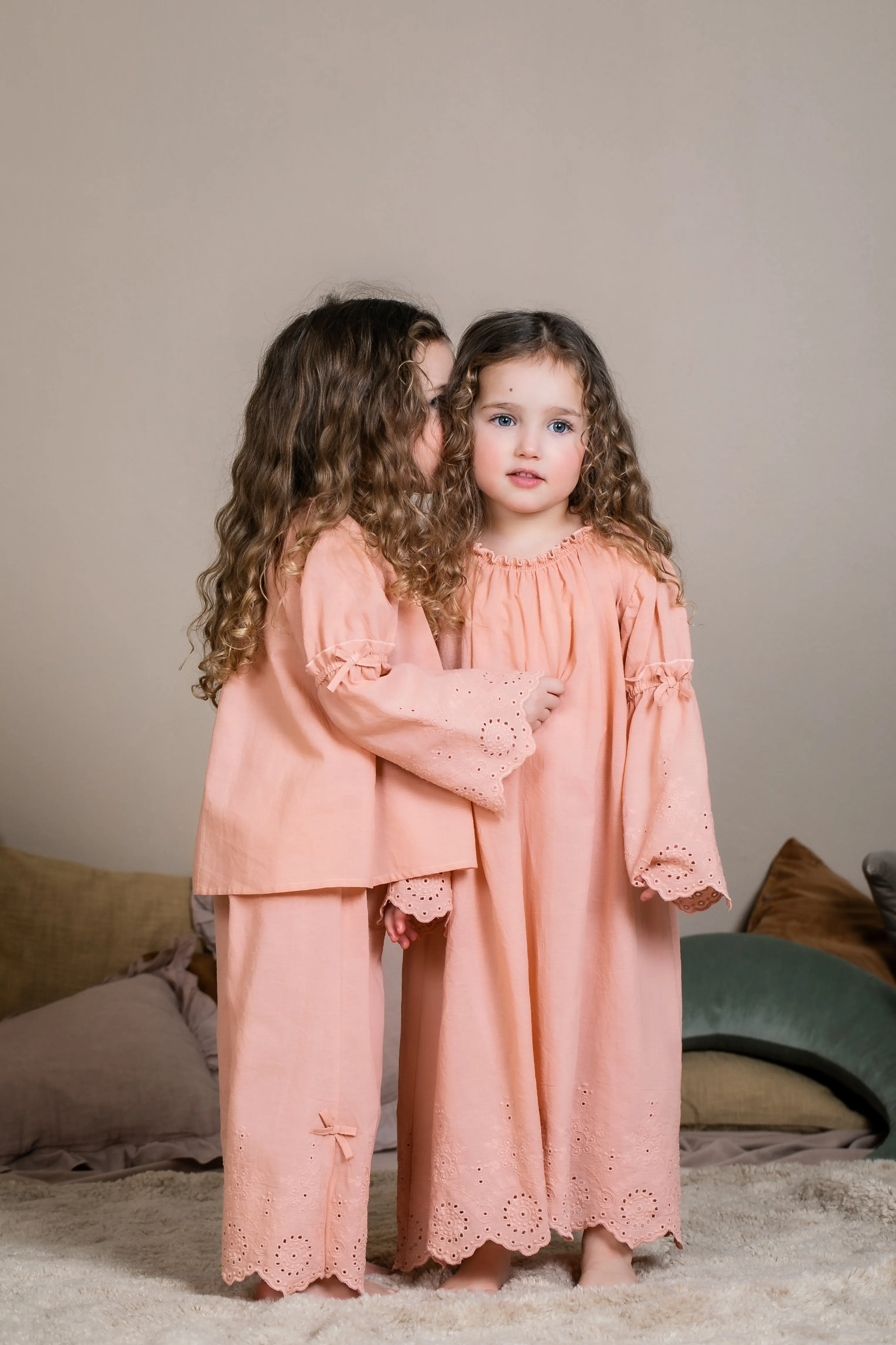 ESTHER - GIRLS PYJAMA SET IN DUSTY ROSE