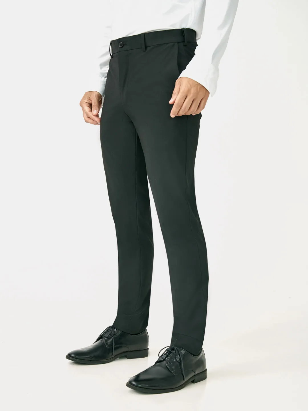 Everyday Black Slim Fit Stretch Formal Pants