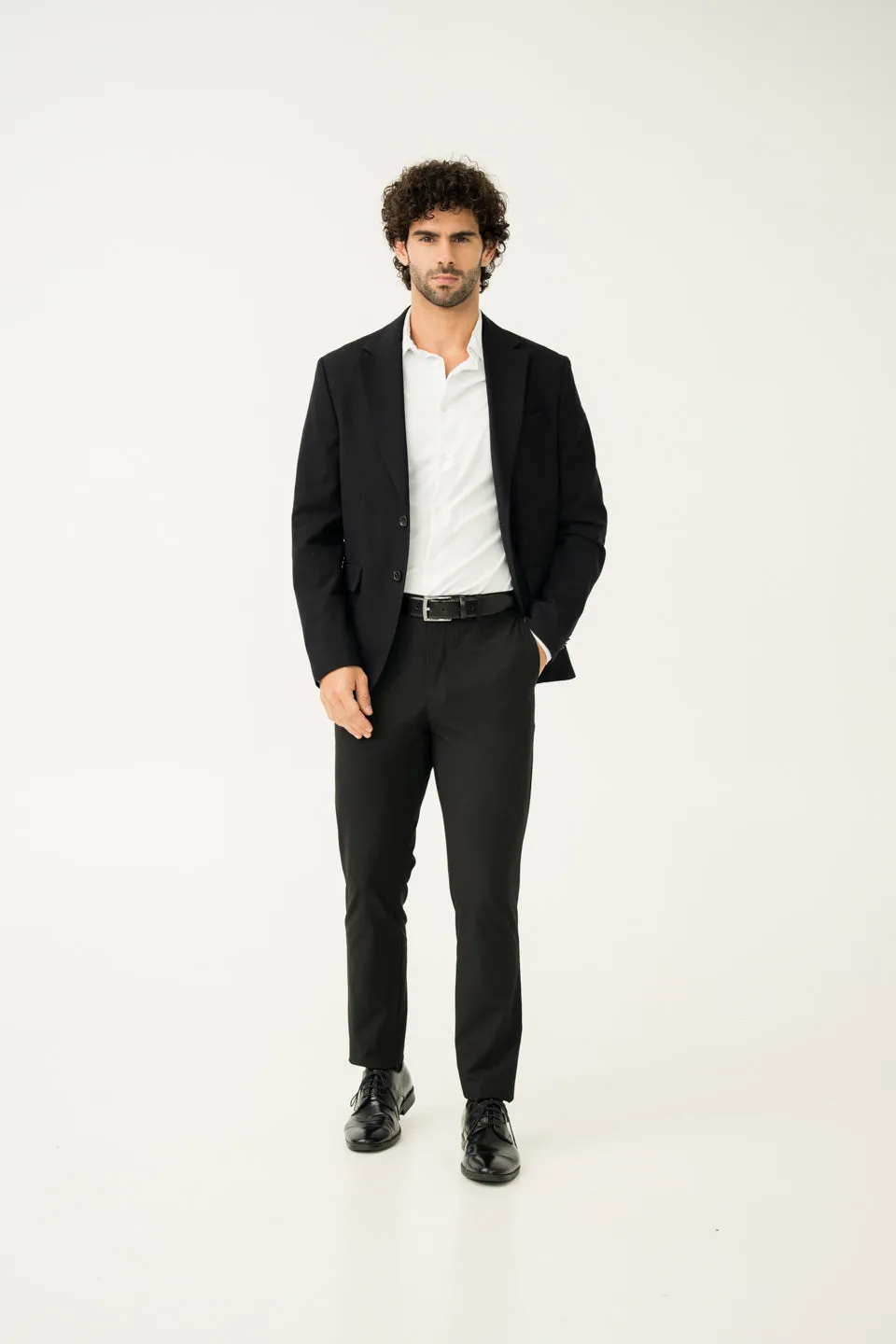 Everyday Black Slim Fit Stretch Formal Pants