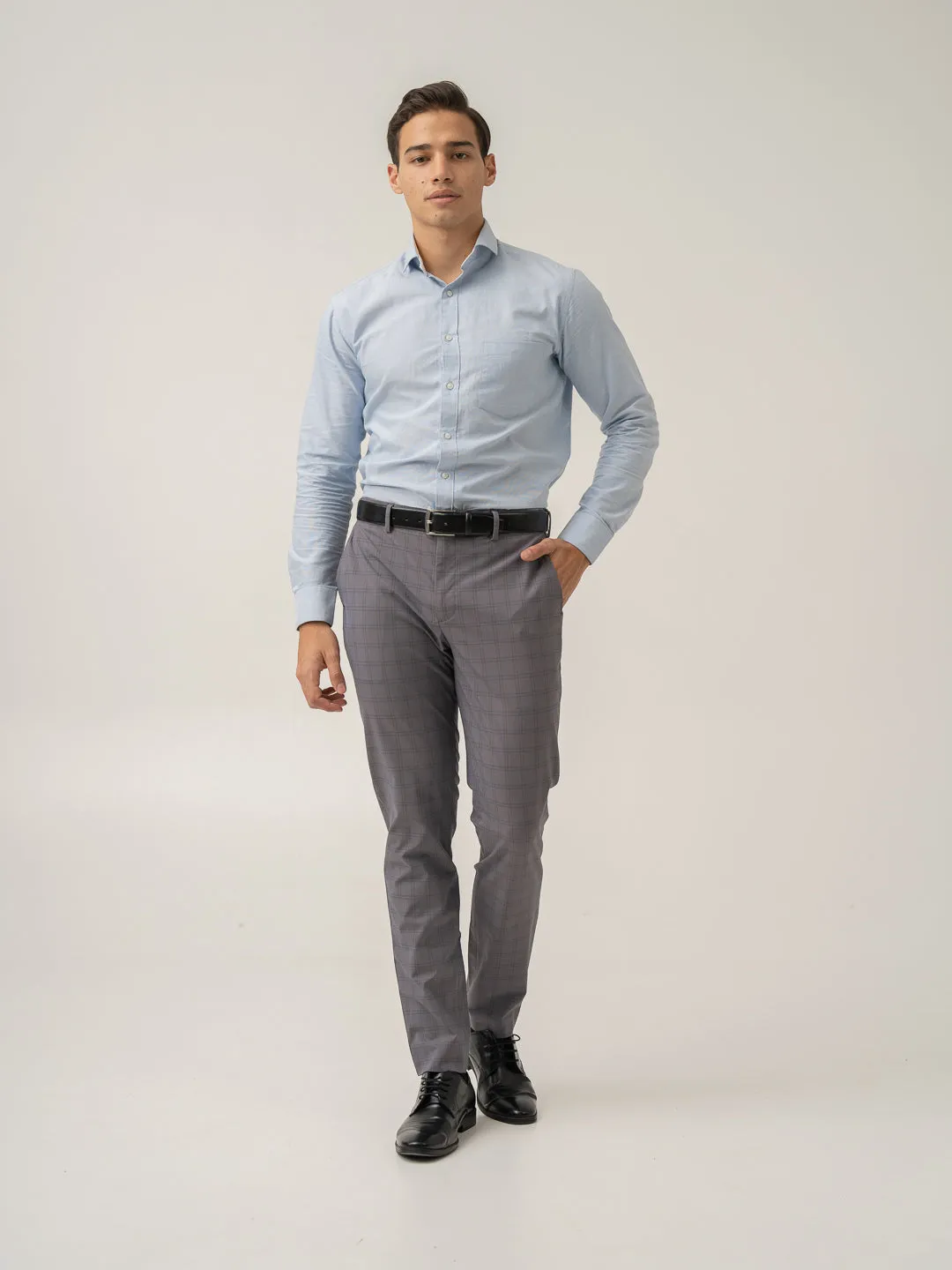 Falcon Grey Checks Formal Pants