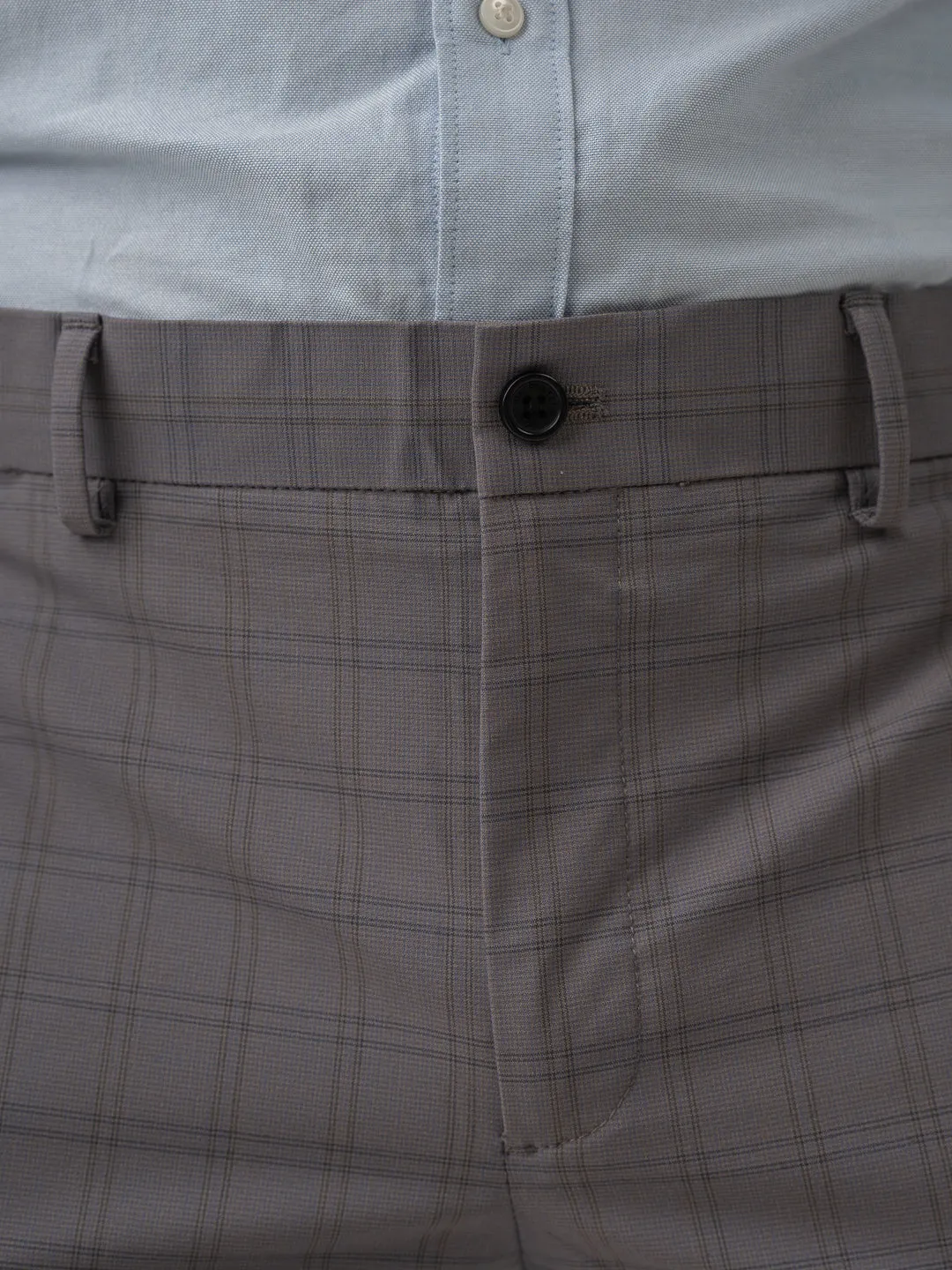 Falcon Grey Checks Formal Pants