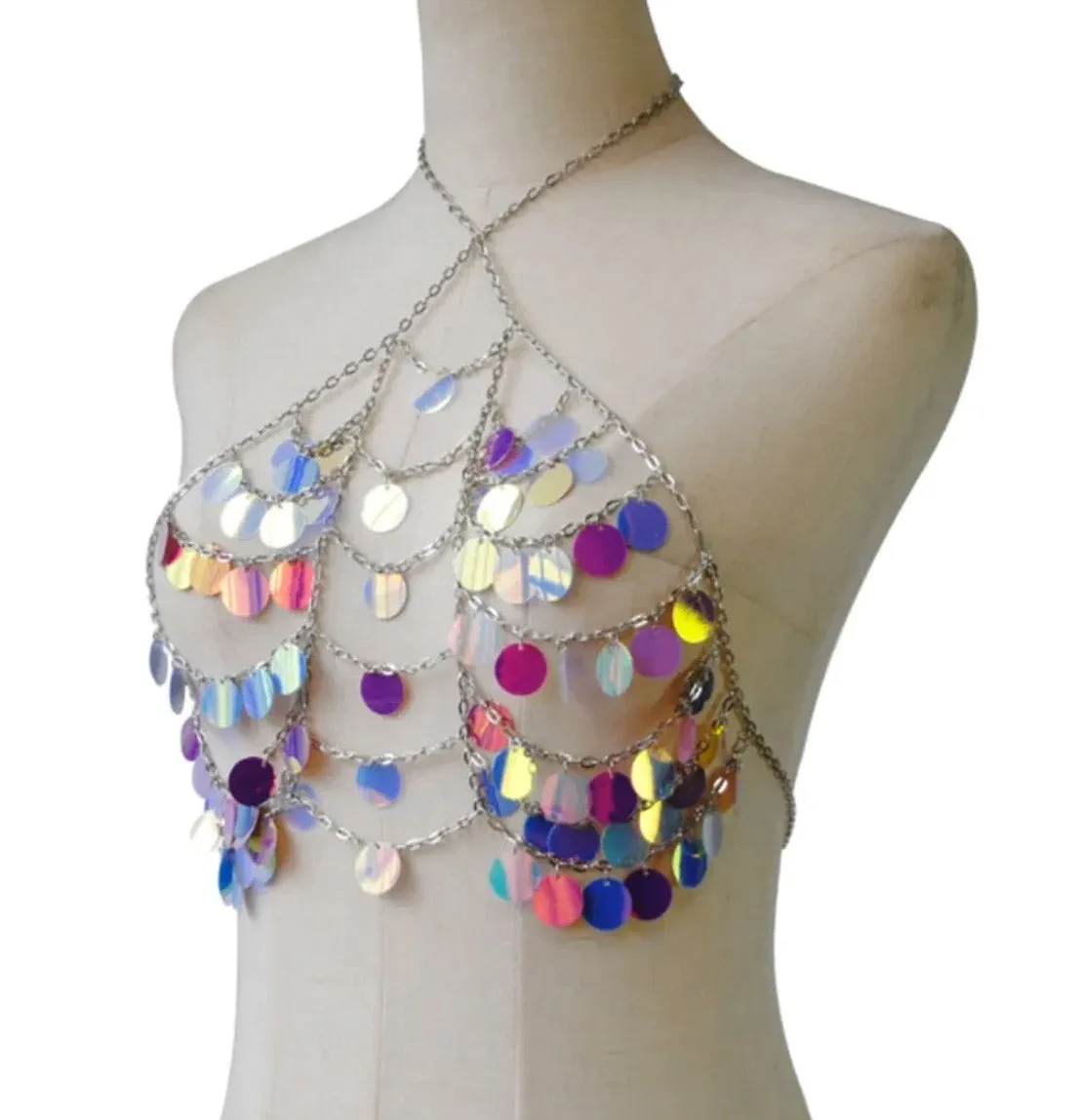 FESTIVAL MULTI-JEWEL HALTER TOP - XXX