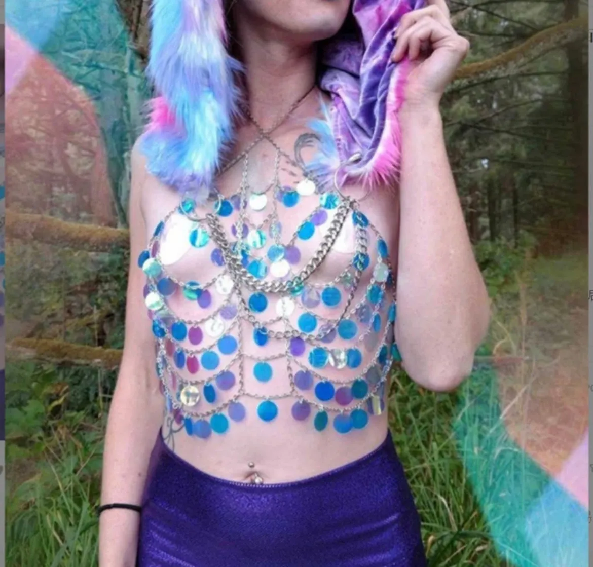 FESTIVAL MULTI-JEWEL HALTER TOP