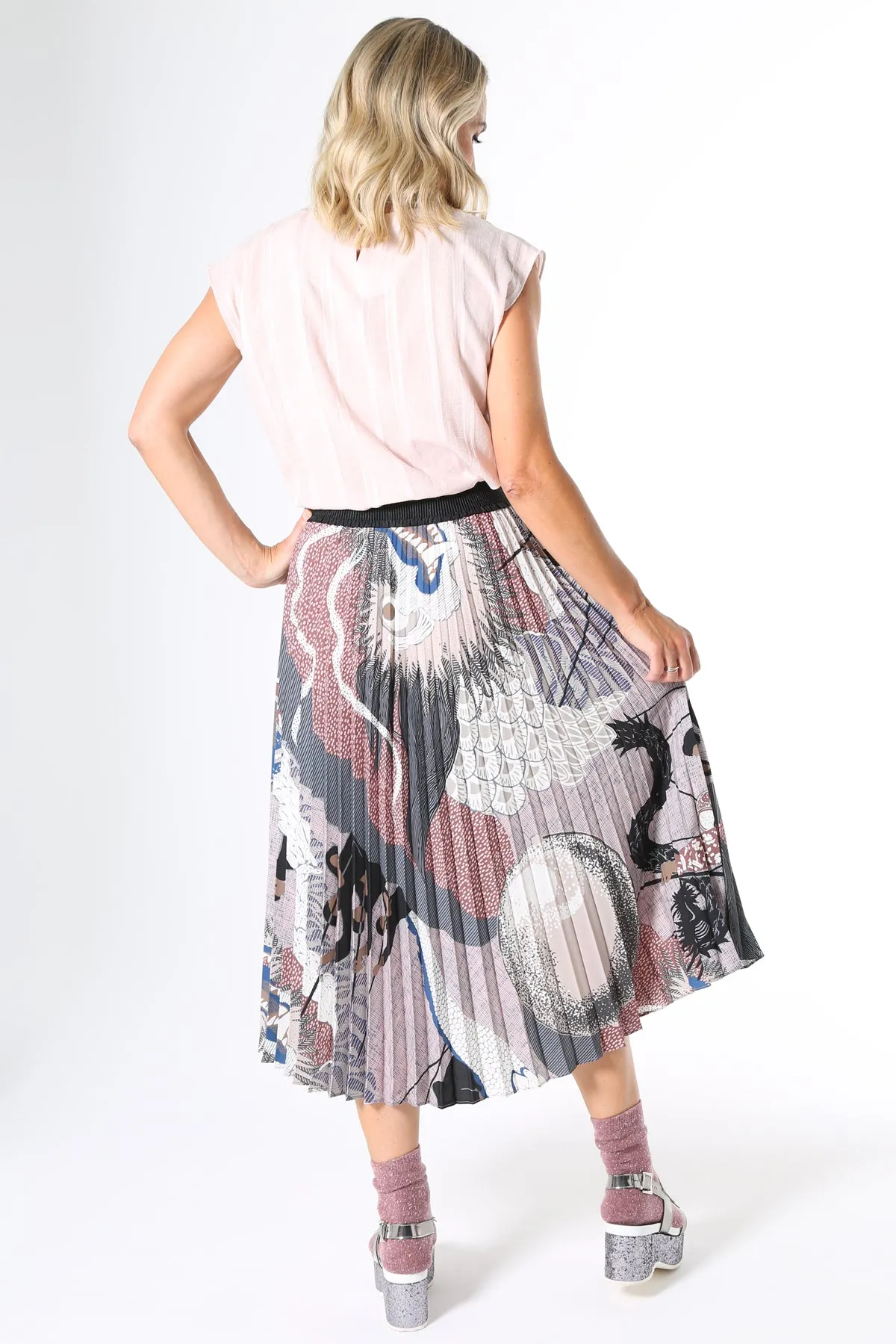 Festival Pleated Skirt Pink