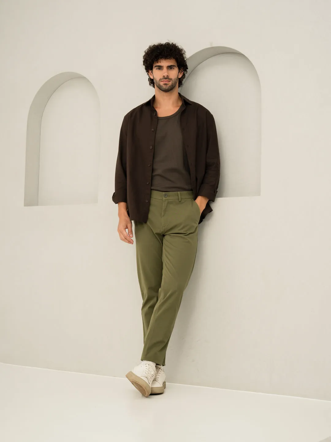 Field Green Slim Fit Stretch Chino Pants