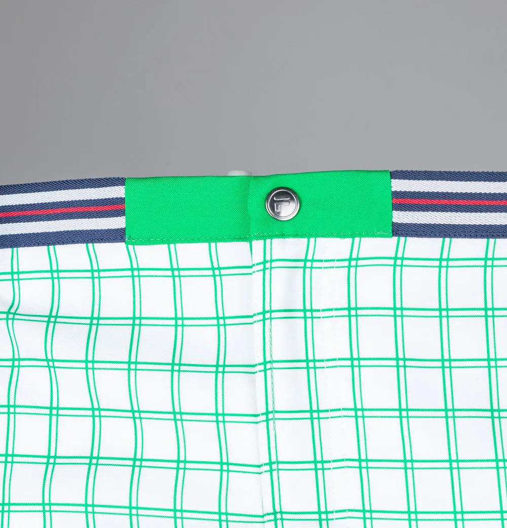 Fila Vintage Brookes Check Shorts White/Jelly Bean Green