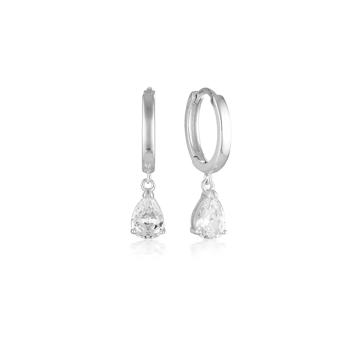 Georgini 925 Sterling Silver Pia Hoop Earrings