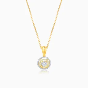 Gold Enchanting Moon Diamond Pendant