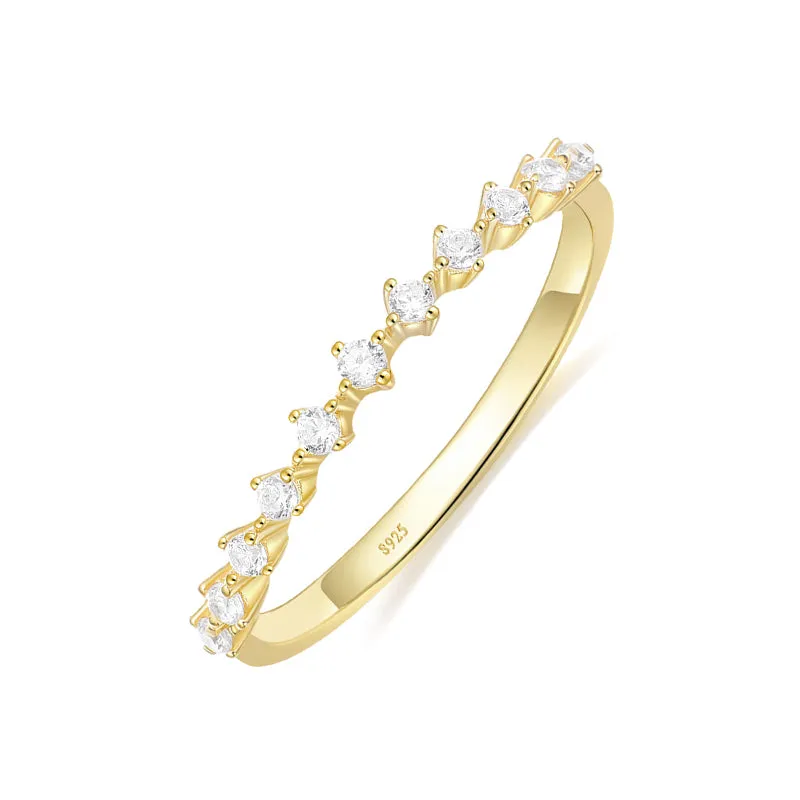 Gold Plated Stunning dainty Sterling Silver Ring