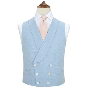 Hudson Blue Diamond Cotton Silk Waistcoat