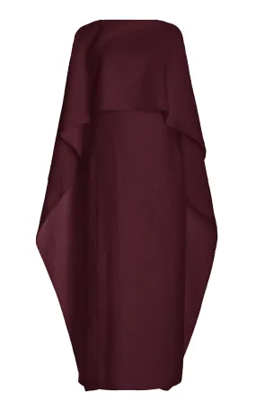 Hunter Dress in Deep Bordeaux Cashmere Silk