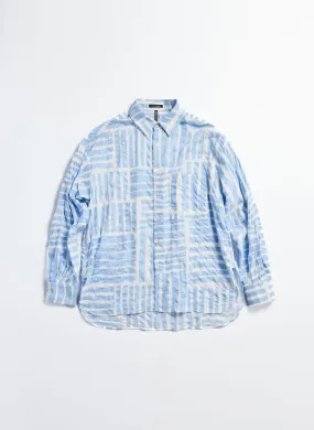 Japan Made Miracle Wave Cotton Seersucker Stripe Shirt