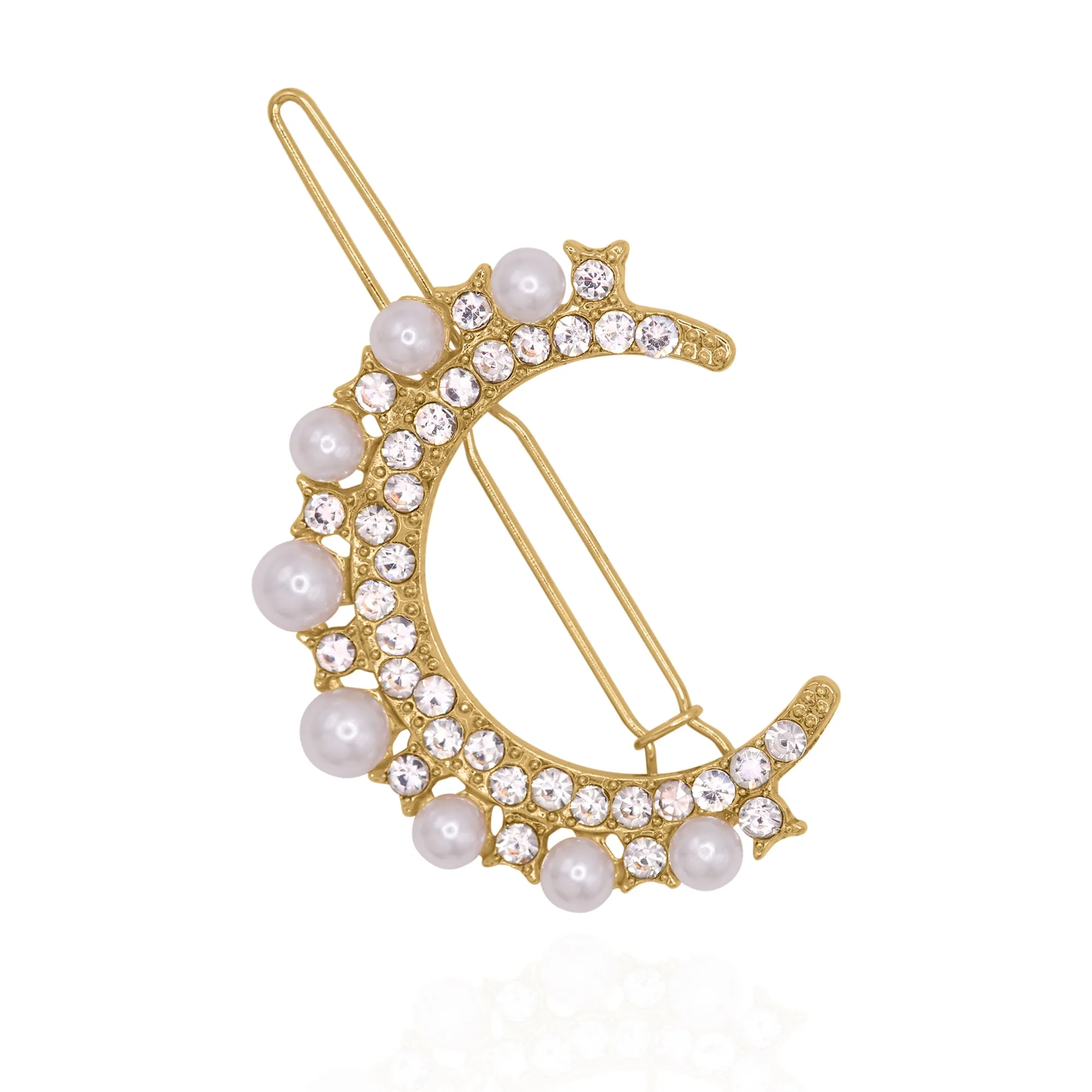 Lana Moon Pearl Hair Clip | Gold