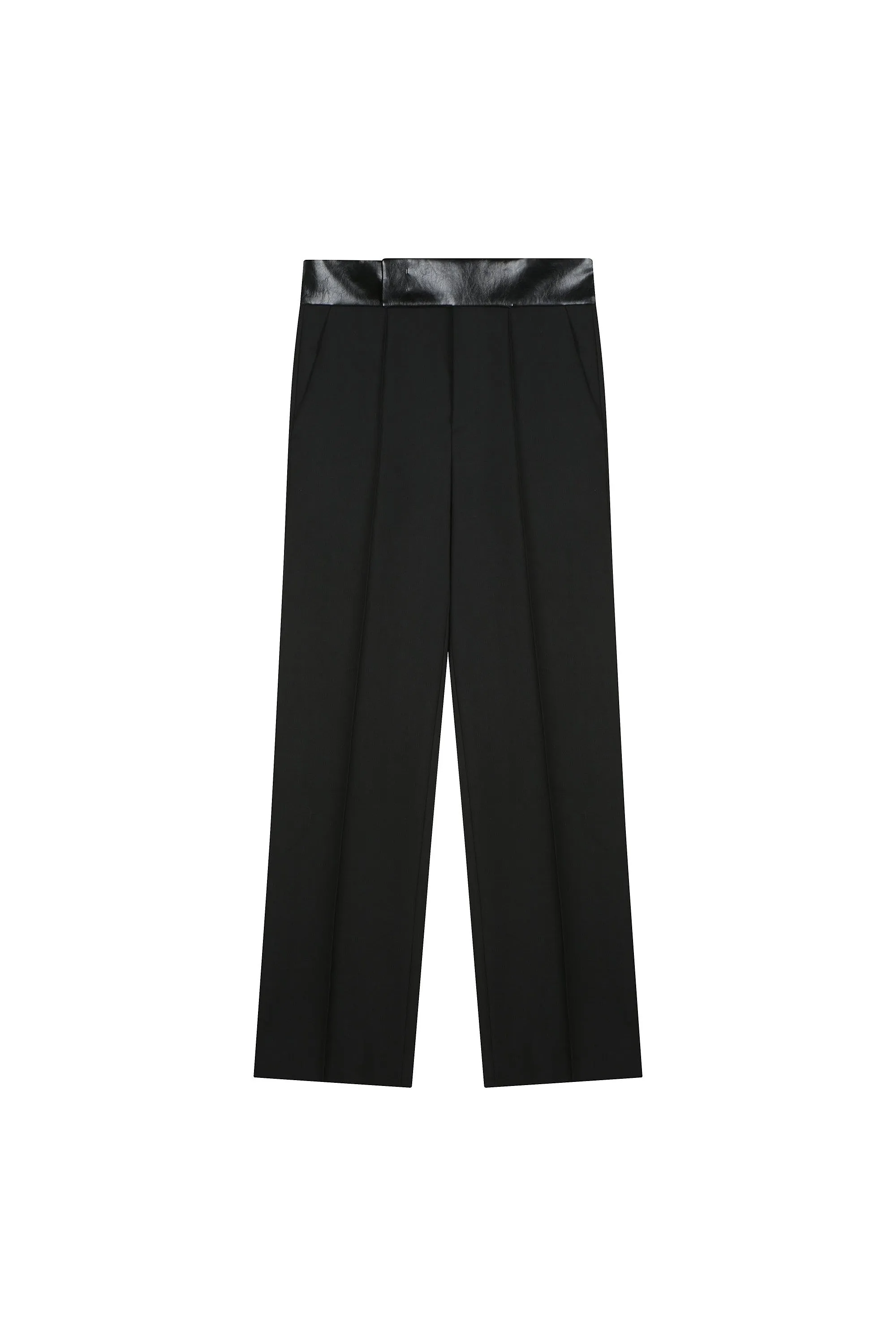 Leather Detailed Tuxedo Pants