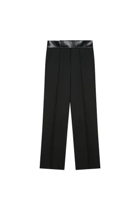 Leather Detailed Tuxedo Pants