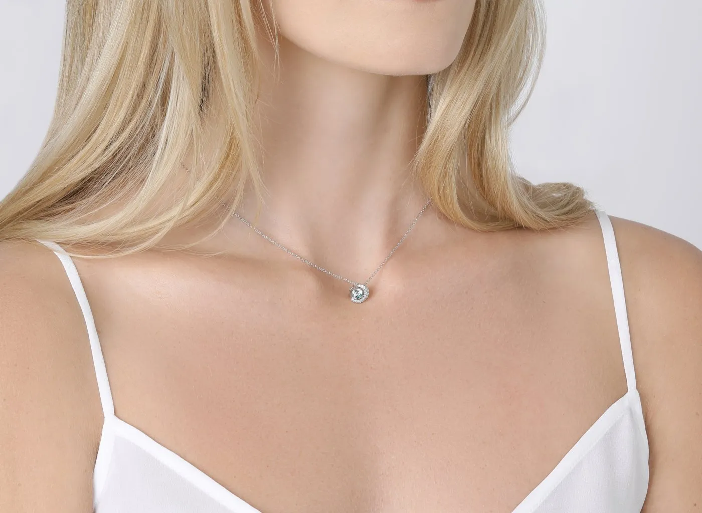 LIGHTBOX Lab-Grown Blue Diamond 3/4ct twt Blue Moon Necklace