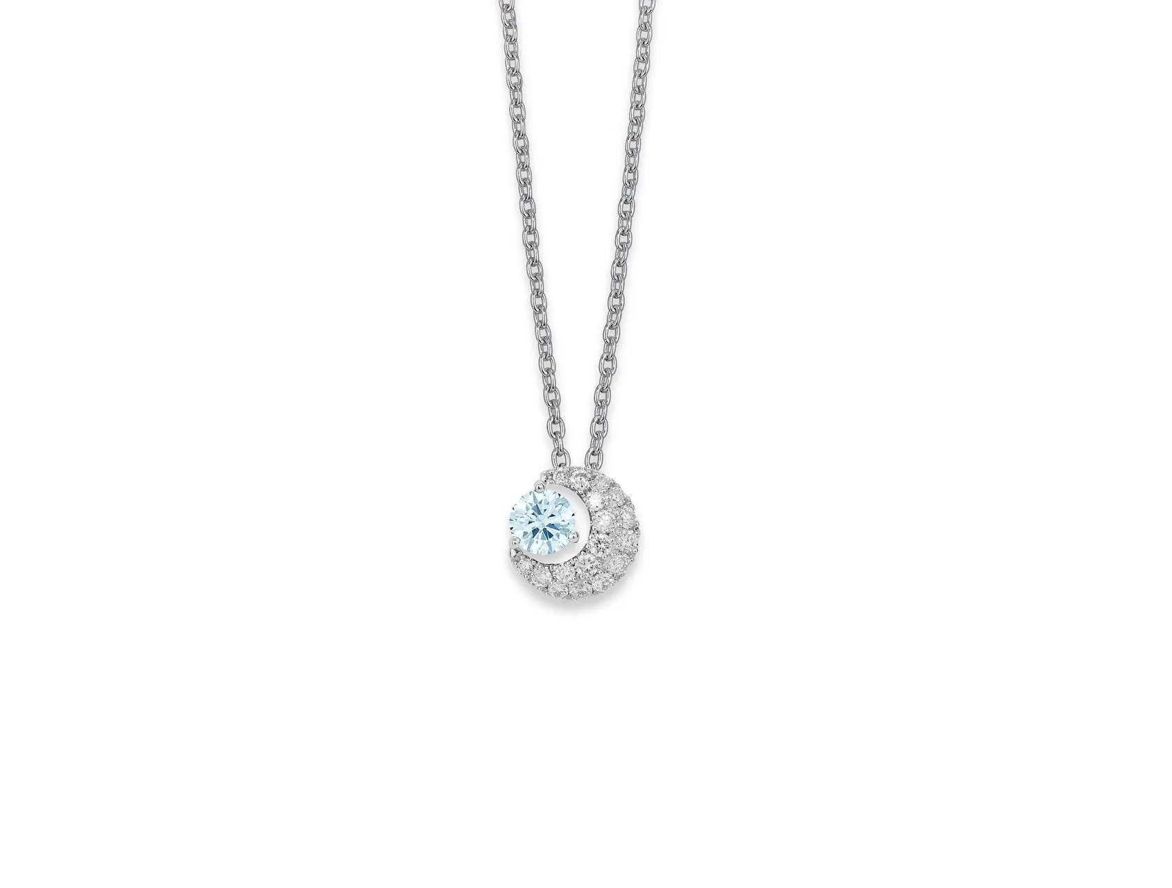 LIGHTBOX Lab-Grown Blue Diamond 3/4ct twt Blue Moon Necklace