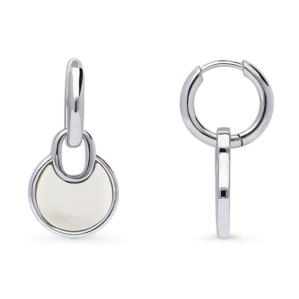 Lock Mother Of Pearl Earrings in Sterling Silver