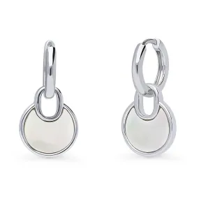 Lock Mother Of Pearl Earrings in Sterling Silver