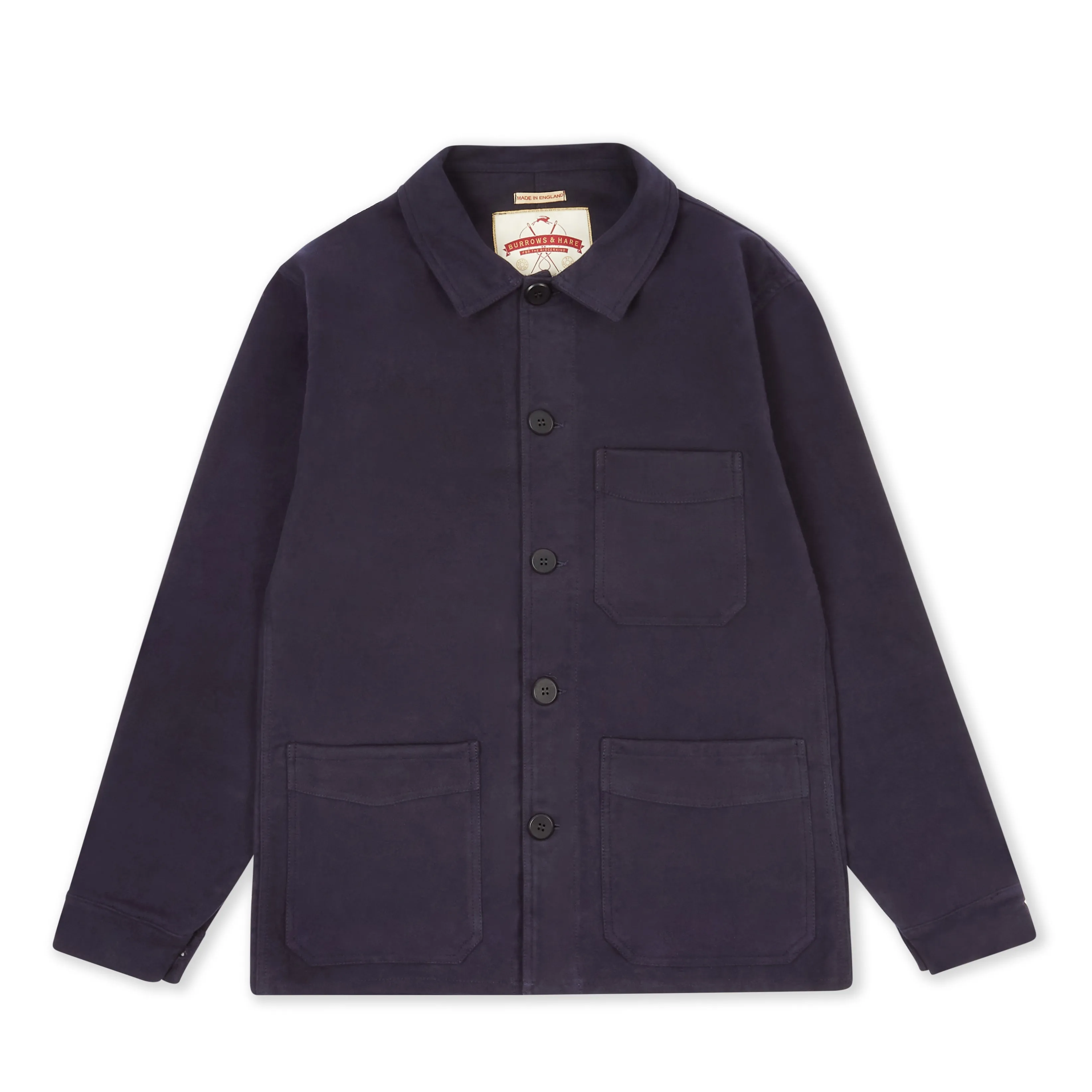 Luxury Heavyweight Moleskin Workwear Jacket - Navy