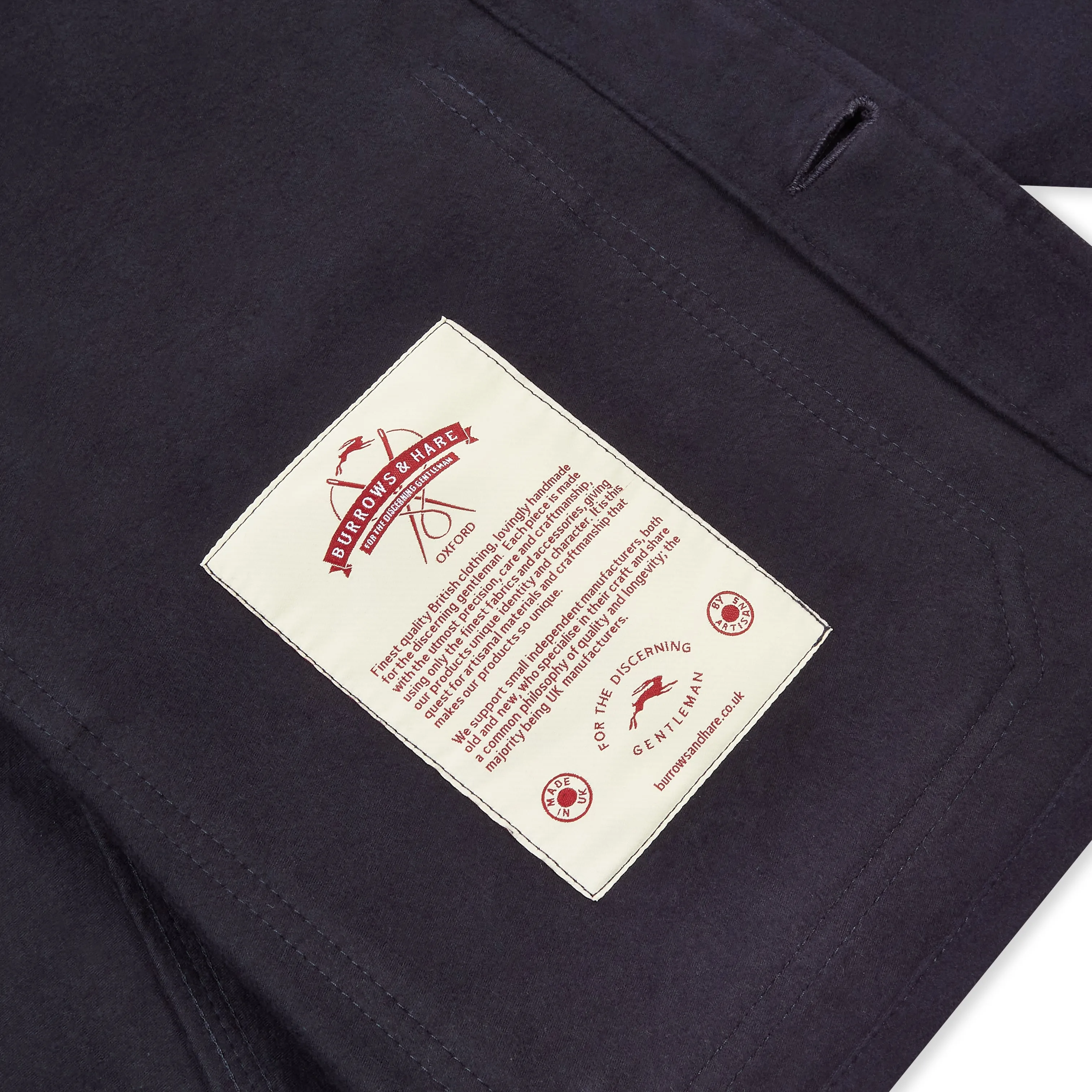 Luxury Heavyweight Moleskin Workwear Jacket - Navy