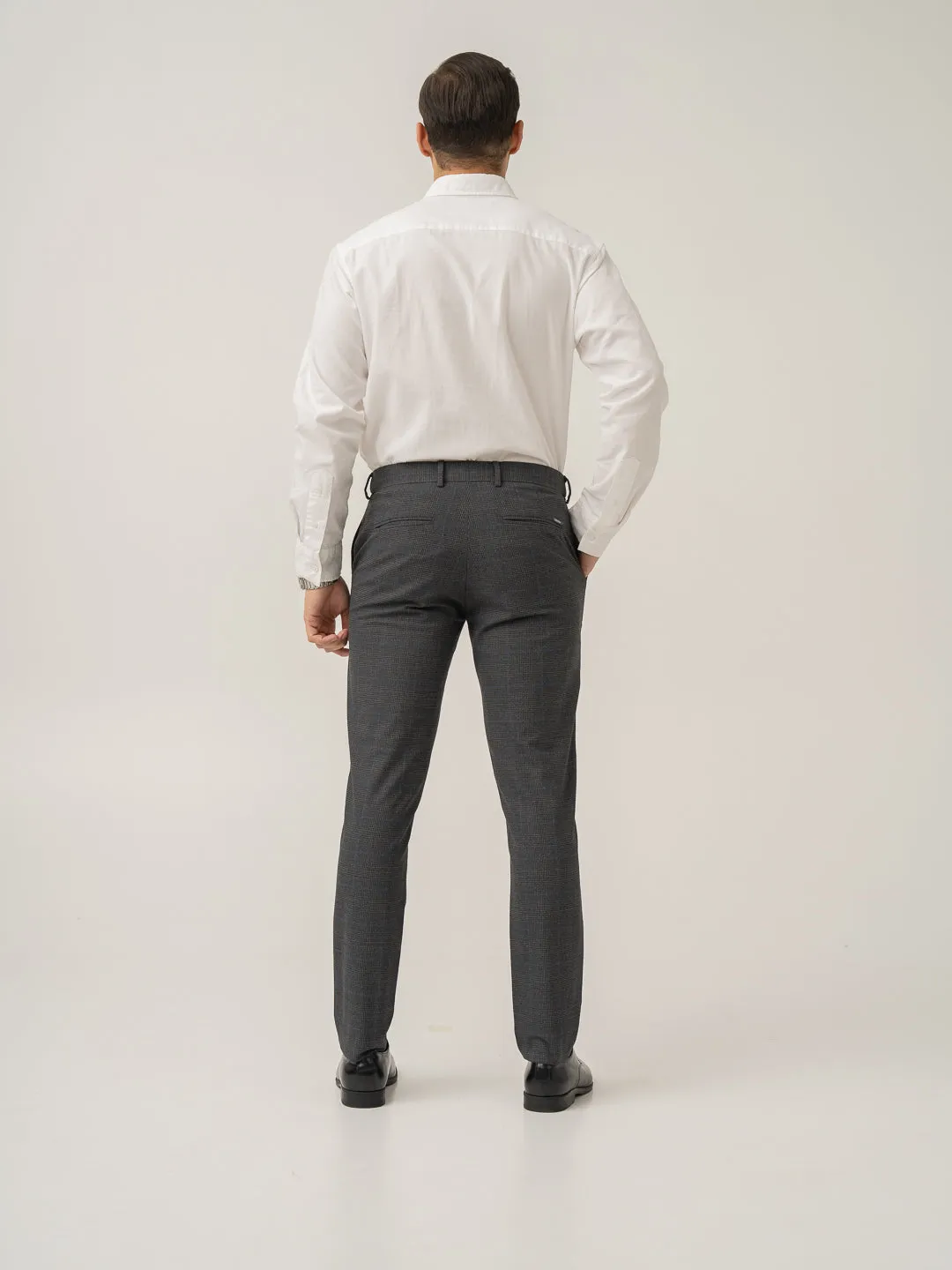 Magnetic Grey Checks Formal Pants