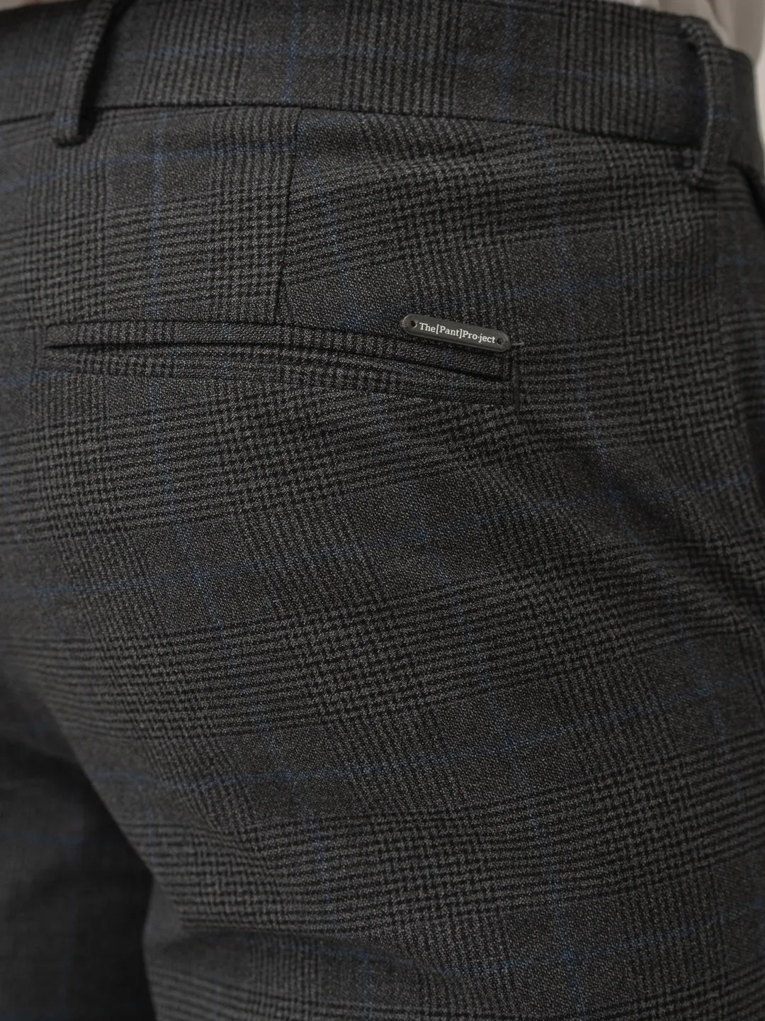 Magnetic Grey Checks Formal Pants