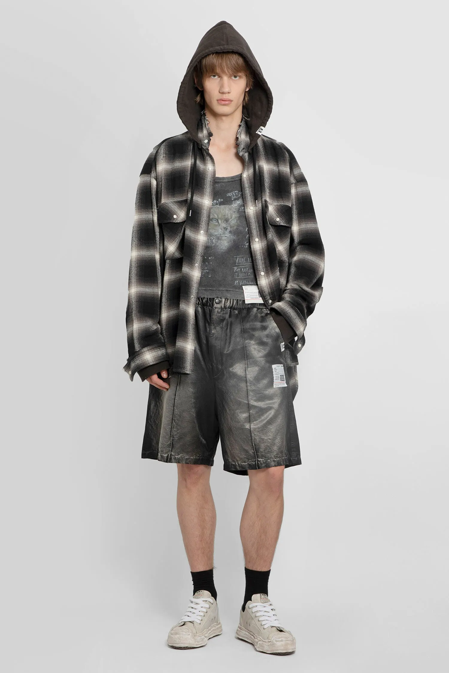 MAISON MIHARA YASUHIRO MAN BLACK SHORTS & SKIRTS