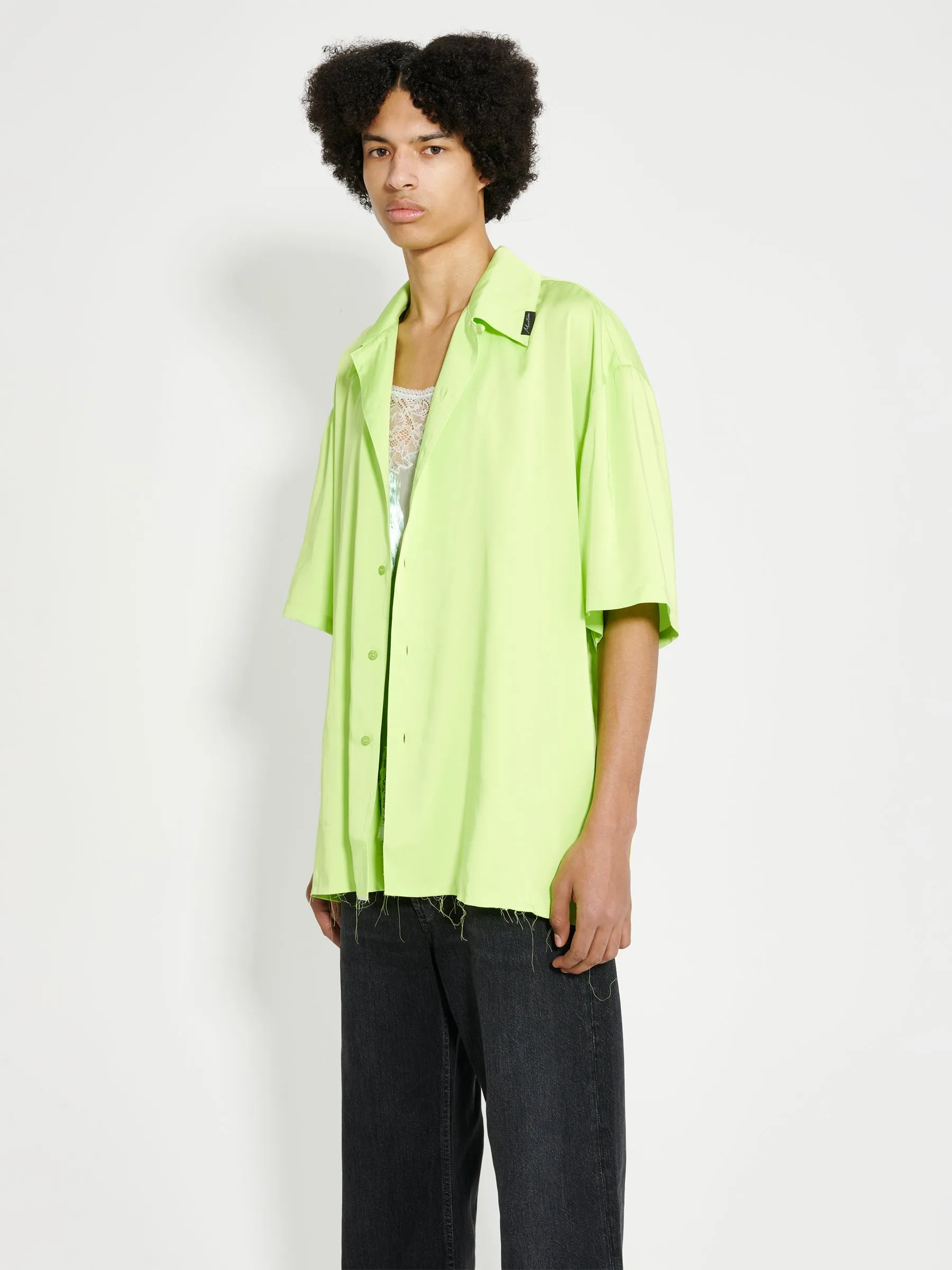 Martine Rose Camisole Shirt Lime / Iridescent