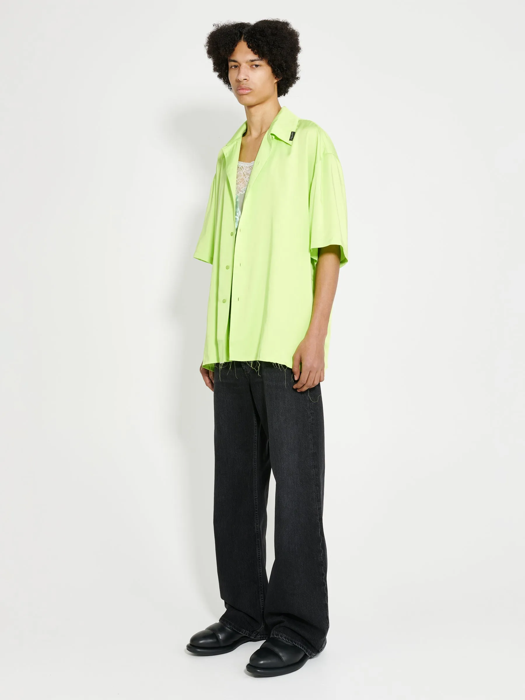 Martine Rose Camisole Shirt Lime / Iridescent