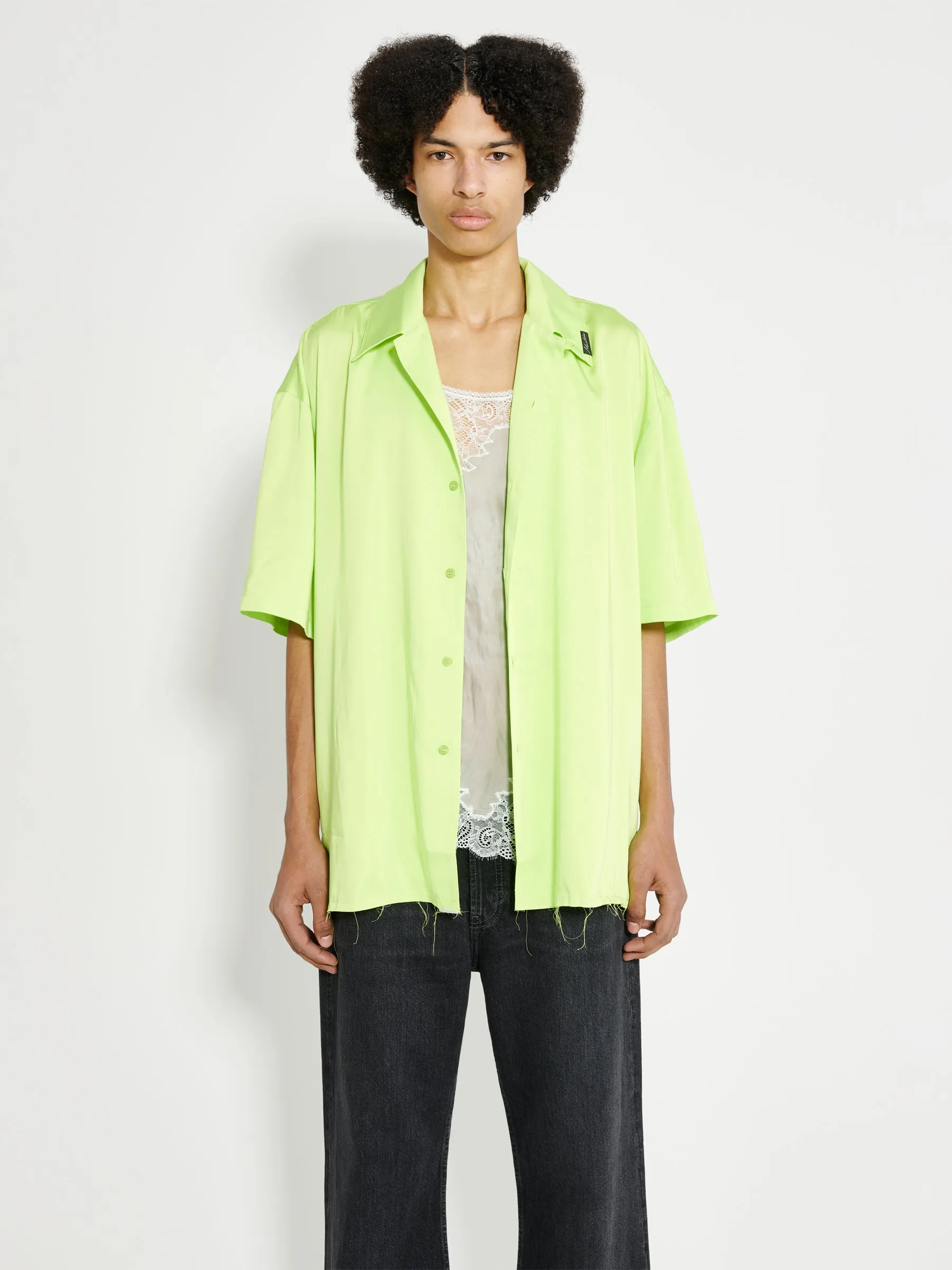 Martine Rose Camisole Shirt Lime / Iridescent