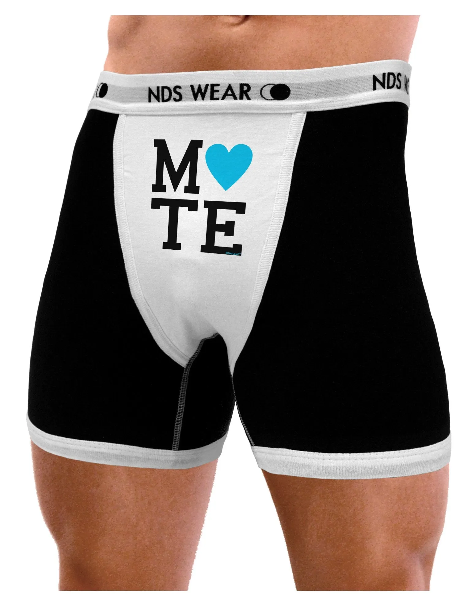 Matching Soulmate Design - Mate - Blue Mens Boxer Brief Underwear by TooLoud