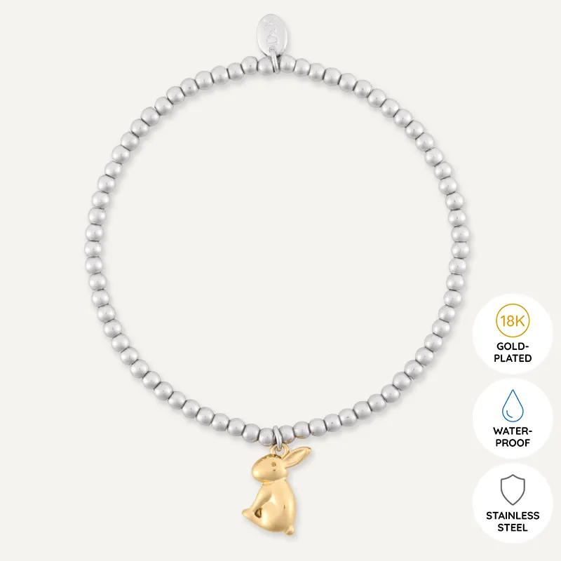 Memories: "YEAR OF THE RABBIT" | Rabbit Bracelet | White Gold & 18K Gold-Plated