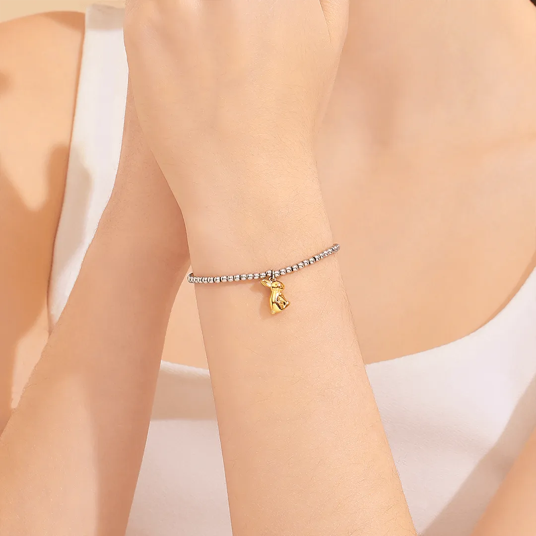 Memories: "YEAR OF THE RABBIT" | Rabbit Bracelet | White Gold & 18K Gold-Plated