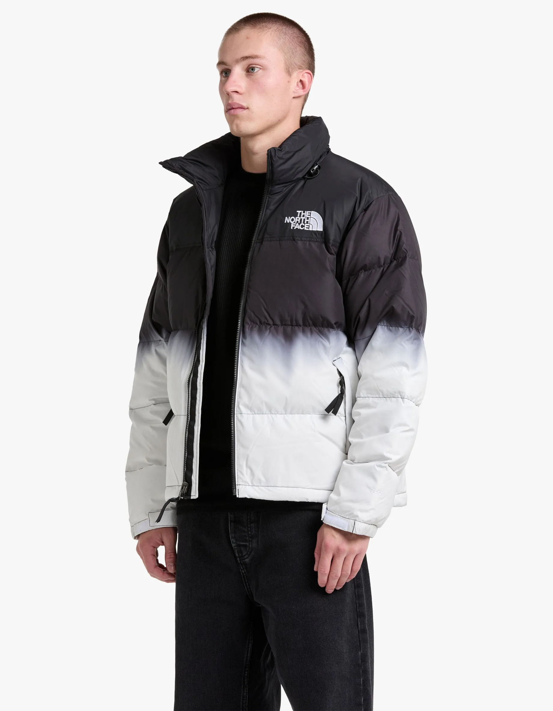 Mens 1996 Nuptse Dipdye Jacket - TNF Black Dip Dye