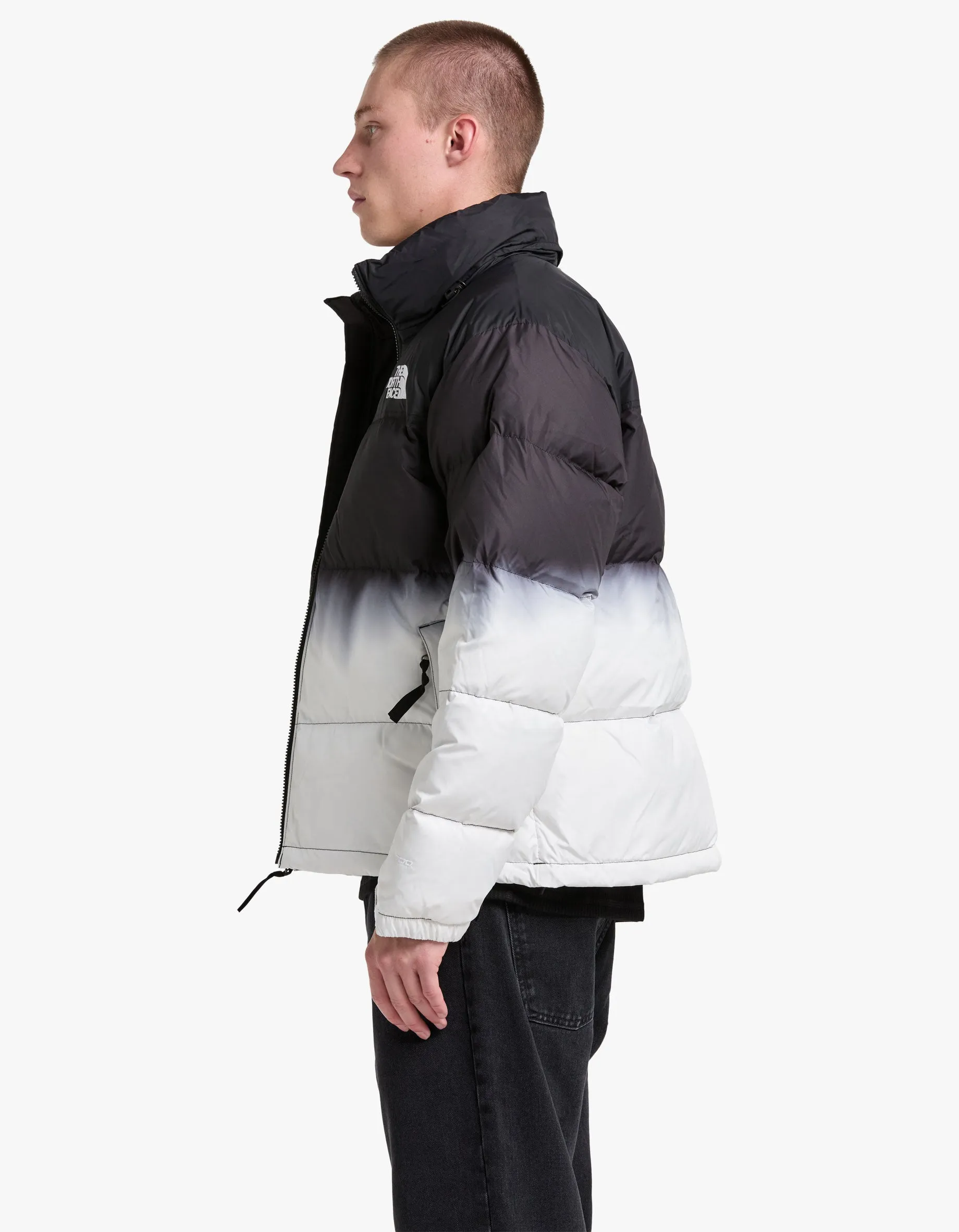 Mens 1996 Nuptse Dipdye Jacket - TNF Black Dip Dye