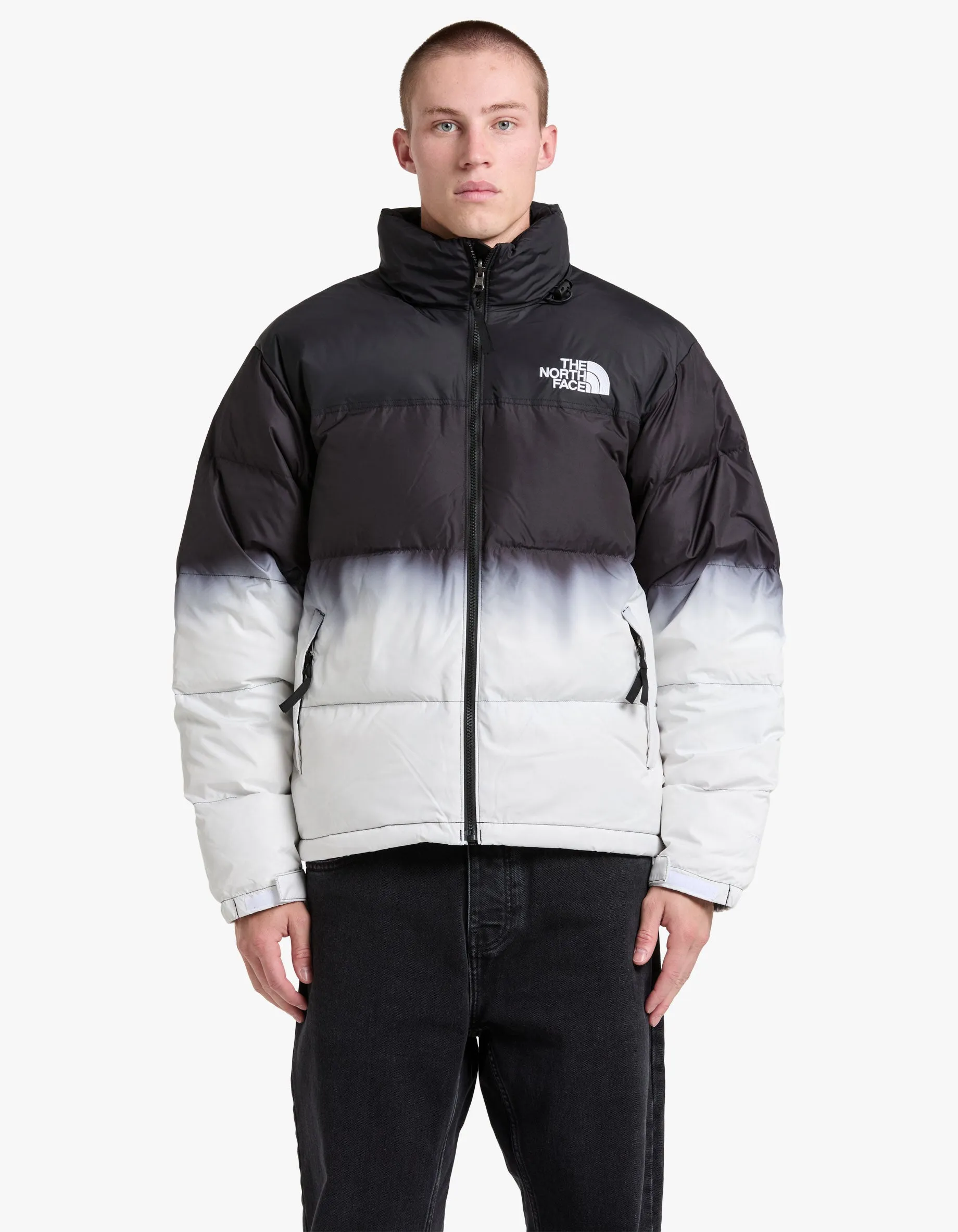 Mens 1996 Nuptse Dipdye Jacket - TNF Black Dip Dye