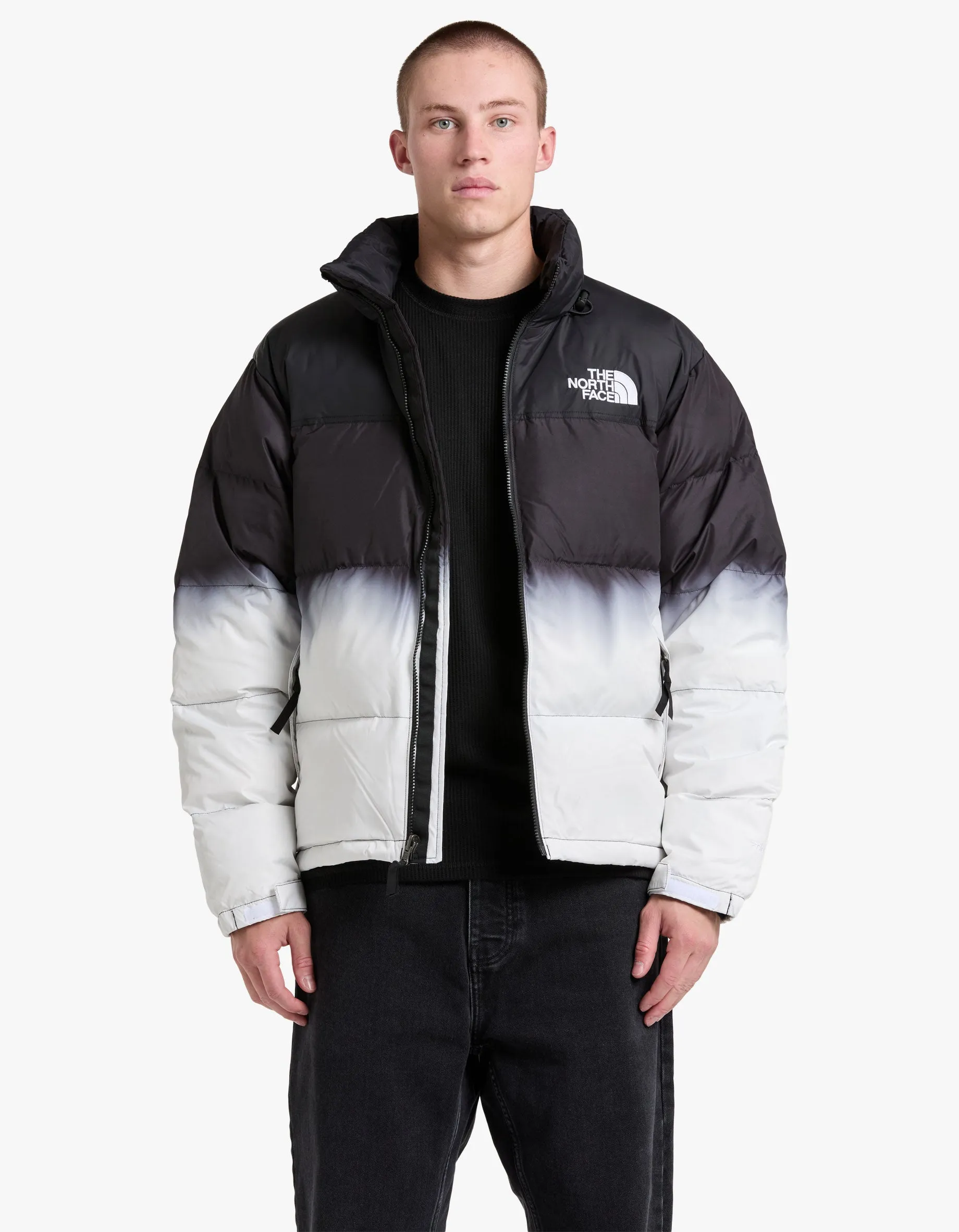 Mens 1996 Nuptse Dipdye Jacket - TNF Black Dip Dye