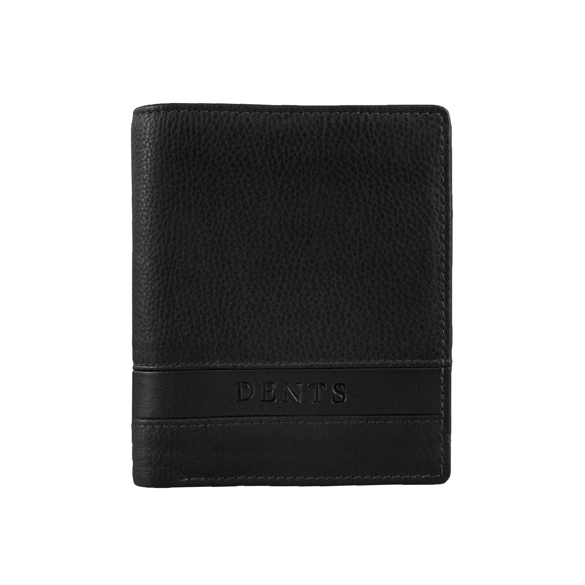 Men's Pebble Grain Leather Bifold Wallet with RFID Blocking and Zipped Pocket