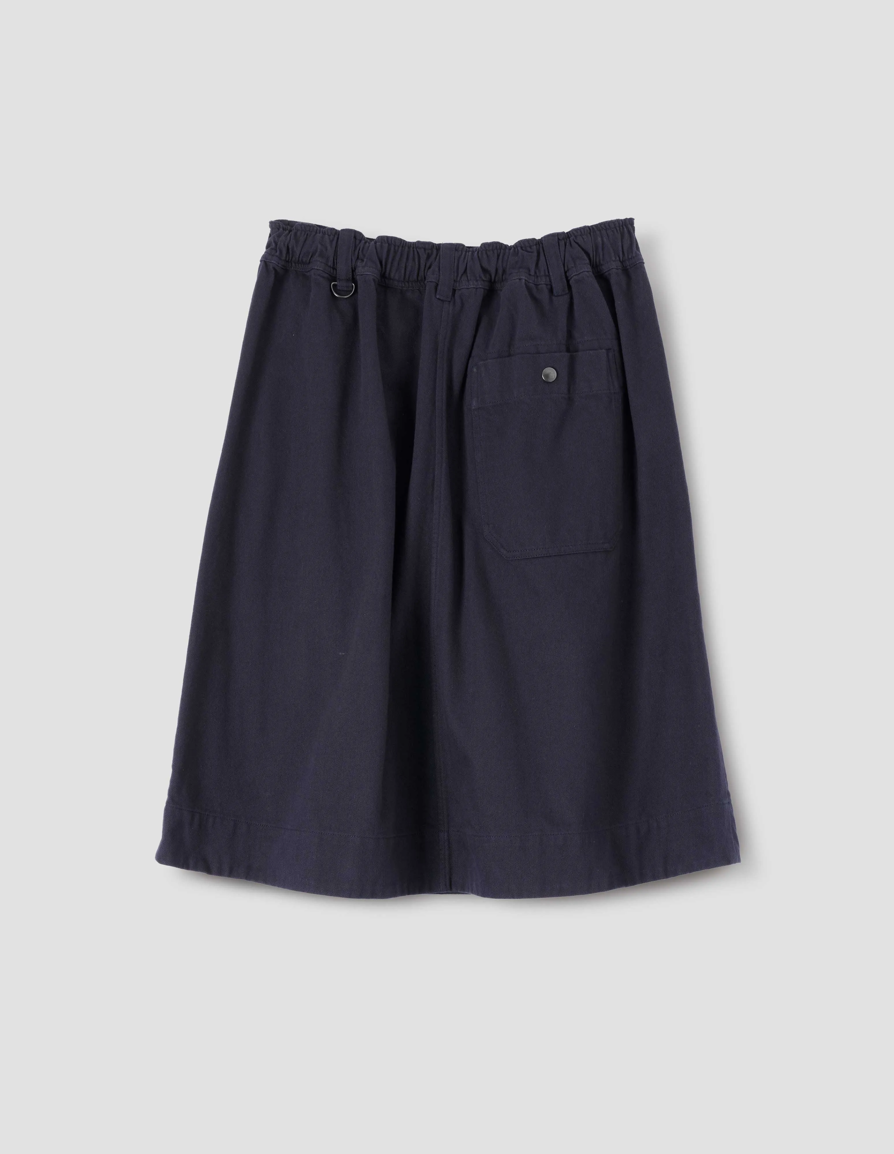 MHL. PANELLED SCOUT SKIRT | WORN COTTON DRILL | INK